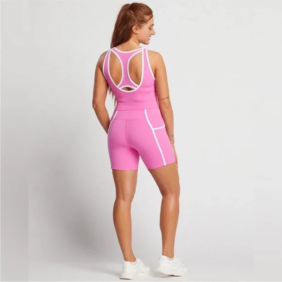 Beach Riot Ash Top & Nola Bike Short Set in Bloom - Picture 5 of 6